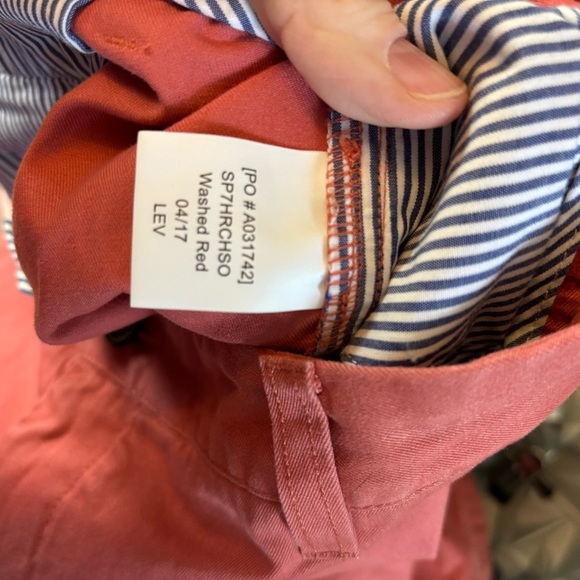 Hawker Rye Nantucket Red Flat Front Shorts with Classic Style - Picture 6 of 8